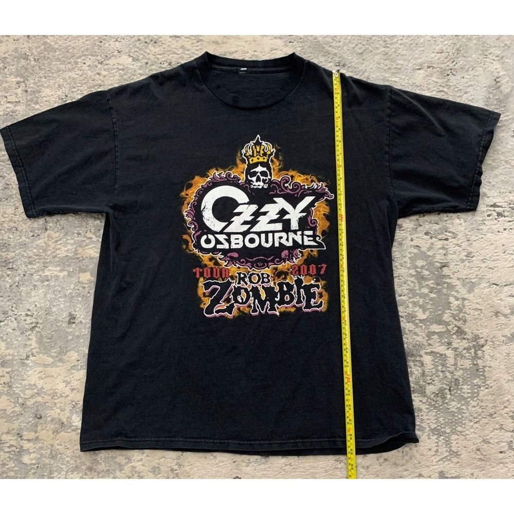 VTG Ozzy Osbourne Rob Zombie In This Moment 2007 Tour Shirt XL Mens Black Metal